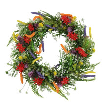 Spring Wreaths for Front Door 18in Outside Welcome Summer Flowers Greenery All Seasons Round Wreaths