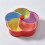 Flower Shaped Round Snack Fruit Tray Divided Snack Dried Fruit Container 5-Compartment Nuts and Candy Vegetable Tray 6
