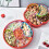 Flower Shaped Round Snack Fruit Tray Divided Snack Dried Fruit Container 5-Compartment Nuts and Candy Vegetable Tray 7