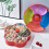 Flower Shaped Round Snack Fruit Tray Divided Snack Dried Fruit Container 5-Compartment Nuts and Candy Vegetable Tray 8