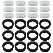 12 Stuks Kattenwaterfonteinvervangingsfilters en Voorfiltersponzen voor Automatische Huisdierfontein Hondenwaterfontein