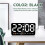 Digital Wall Clock, 9Inch LED Digital Clock Large Display with 12/24H,  Digits,Small Silent Wall Clock(White) 10