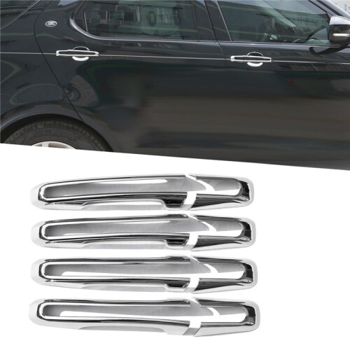 Outer Handle Decorative Frame Car Door Outer Handle Protective Decorative Frame for   Silver
