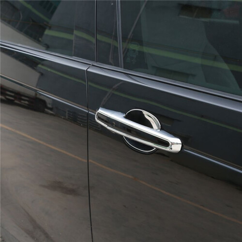 Outer Handle Decorative Frame Car Door Outer Handle Protective Decorative Frame for   Silver 2