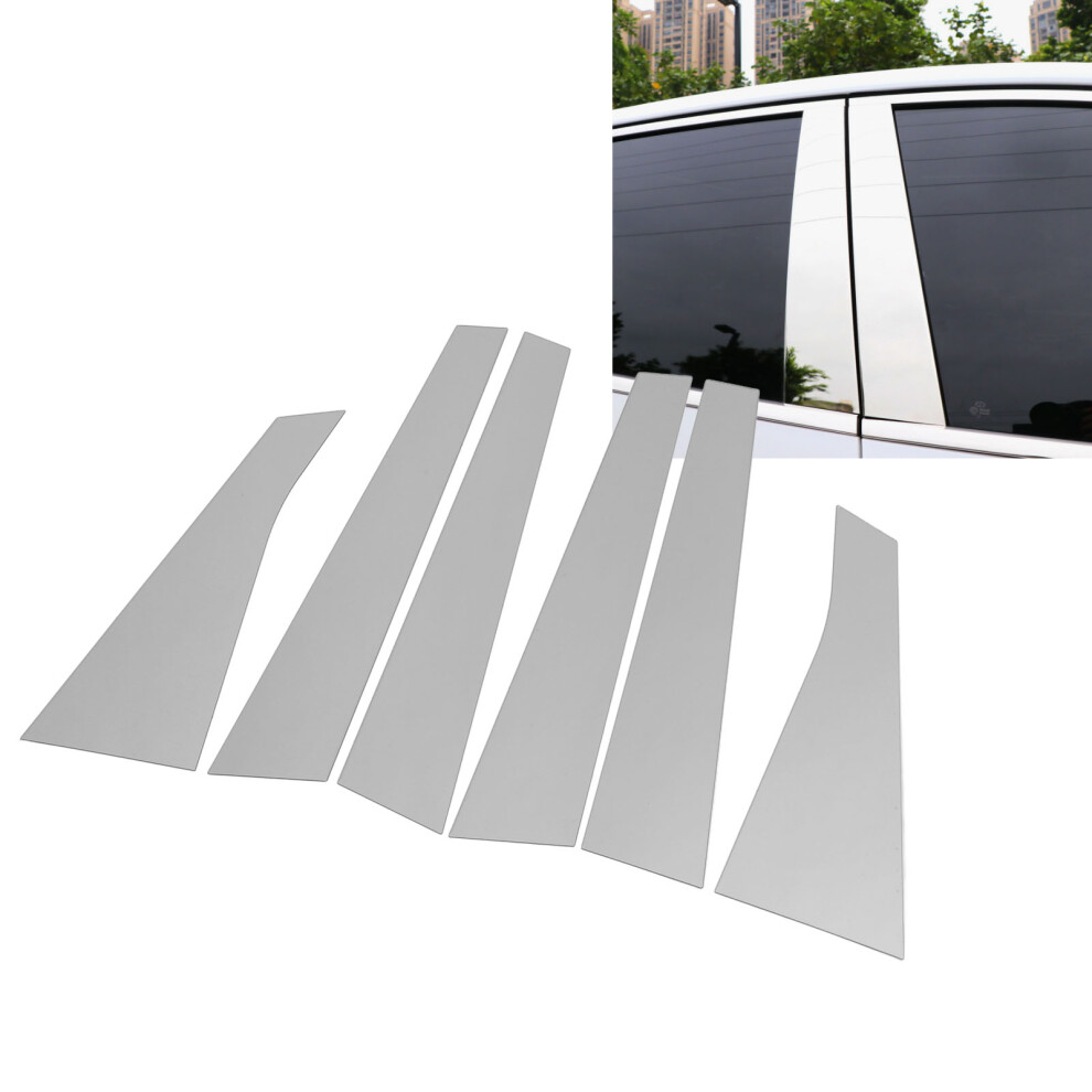 6Pcs Chrome Pillar Post Cover Trim For Vehicles, Weather Resistant & Easy Install 8411390820147