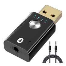 4 in 1 USB 5.1 Zenderontvanger, Draagbare Draadloze -Adapter voor Pc, Geluidskaart, Auto, Hoofdtelefoon