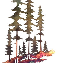 Metal Deer Wall Art Forest Deer Wall Decor Metal Tree Deer Wall Art Decor Metal Deer Decor Rustic Decor for Living Room