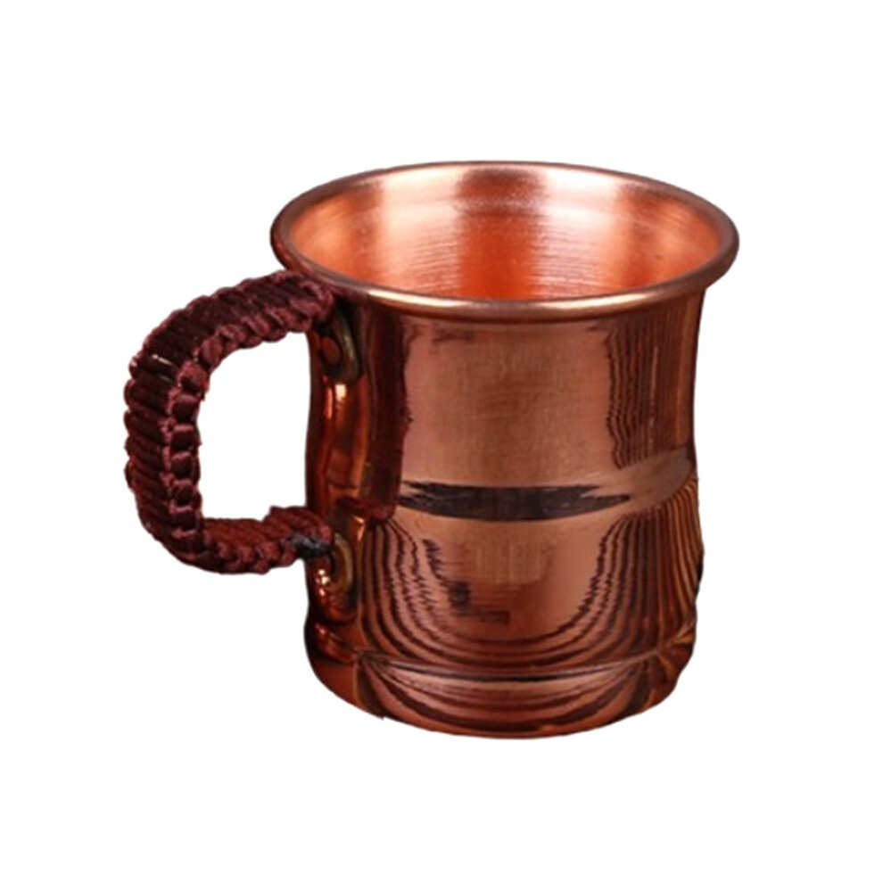 Semoic Handcrafted Pure Copper Beer Milk Mug Weave Handle Thickened Moscow Water Mule 400Ml Breakfast Cup Drinkware Tableware