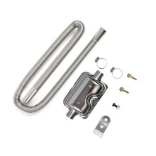 Parking Heater StainlessSteel Exhaust Muffler Hose Spiral Thread Exhaust Chimney Exhaust For12/24V Auxiliary CarHeater,B
