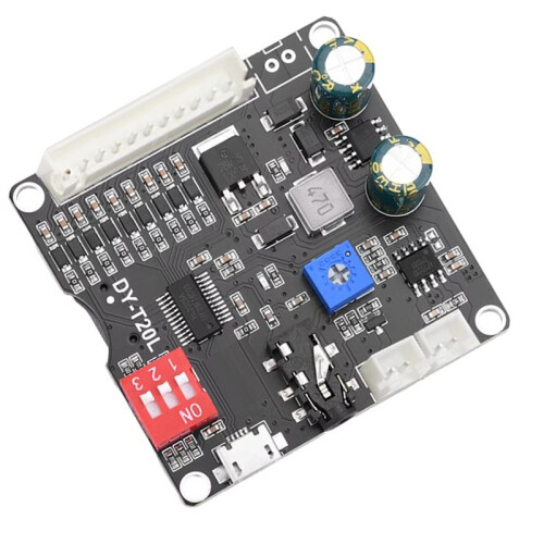 DC6-35V10W/20W Voice Mp3 Playback Control Module Trigger Audio Module Supports USB Flash Drive TF Card DY-T20L Micro-USB 2