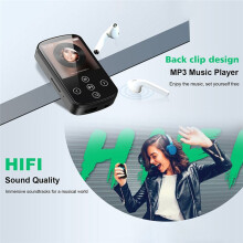 Lecteur MP3 Sport Clip Arrière Lecteur de Musique Son HiFi Lecteur de Sport Écran 1,5 Pouces avec Radio FM E-Book 16G