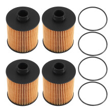 4PCS Car Oil Filter for- 3008 408 308 308S 508 4008 5008 for C4 C5 1.6T 2013-2014 1612565980 9807989080