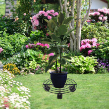 Metal Plant Flower Pot Stand Trolley Caddy Wheels Indoor Outdoor Home Garden tools