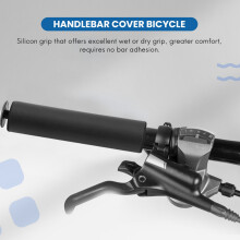 Handle Bar Grips Scooter BMX MTB Mountain Bike Bicycle Cycle Ultralight Silicone(black)