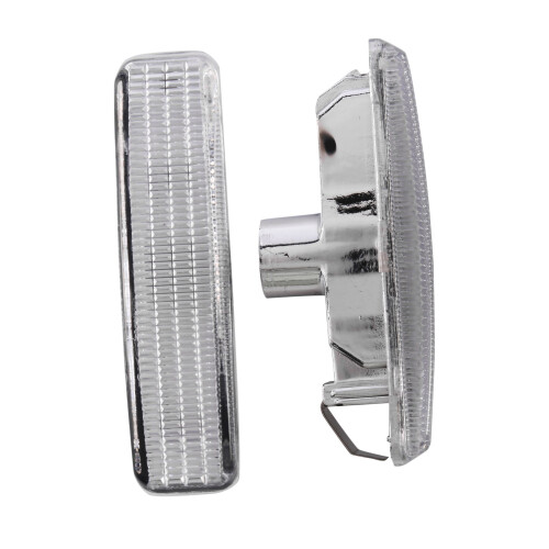 1 Pair Front  Side  Light Lamp Housing White Lens Replacement For  5 Series E39 1997-2003 63148360589 1