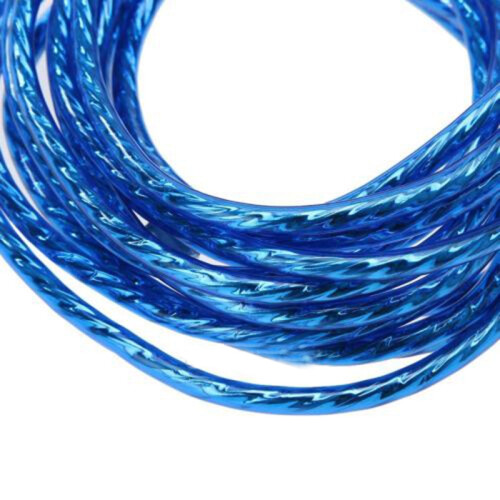 5M 2 Rca To 2 Rca Plug Car Stereo Audio Copper Cable System Amplifier Braided 2