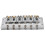 Hardtail Guitar Bridge Body Through for 6 String Electric Parts Silver 6