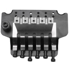 Electric Guitar Tremolo Bridge Assembly Double System Parts 2 Point St Strat Style Guitar Tremolo Bridge Locking System (Black)