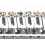 Hardtail Guitar Bridge Body Through for 6 String Electric Parts Silver 8