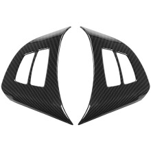 2Pcs Carbon Fiber Steering Wheel Cover Trim for X5 E70 2008-2013