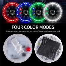 4PZ Luci per Ruote per Pneumatici per Auto Solari un LED per Pneumatici Valvola 'Aria Tappi Sensori di Movimento Luce Lampeggiante Tappo Ugello