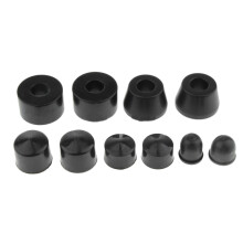10 Stuks Longboard Skateboard Bushings Conische Cilinder Bus Pivot Cups Set Accessoires voor Longboard Truck Zwart