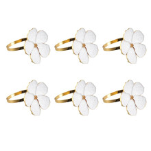 6 Pcs Flower Napkin Buckle Napkin Ring Napkin Ring, Used for Wedding, Festival, Banquet, Daily Party Decoration