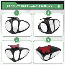 3 in 1 360 Degree Rotation Three Sided Blind Spot Mirror Reversing Parking Auxiliary Blind Spot Convex Mirror Right