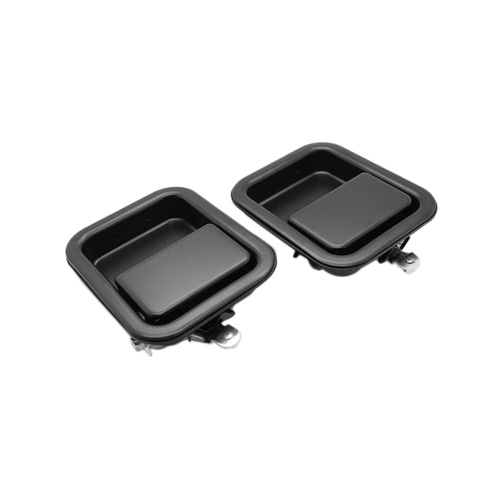 Metal Front Exterior Door Handle Set Full Door Type 55176382Ae 55176383Ae For 1987-2006 Tj L Yj Black 6031503658010