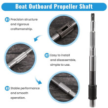 Boat Outboard Propeller Shaft 683-45611-0100 for 9.9/15HP 2 Strokes Propeller 1984-2006 Boat Accessories Marine