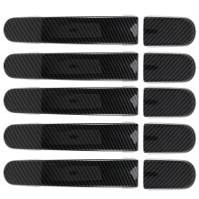 5Pcs Car Door Handle Cover Trim for  Transit Custom Tourneo 2014- 2020 Carbon Fiber Door Handle Sticker Decoration