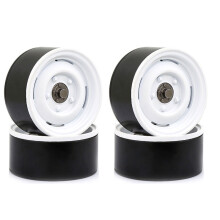 4 Stuks Metalen 1.9 Beadlock Velg Hub voor 1/10 RC Crawler Auto Axiale SCX10 90046 TRX4 RC4WD D90 Redcat, Wit