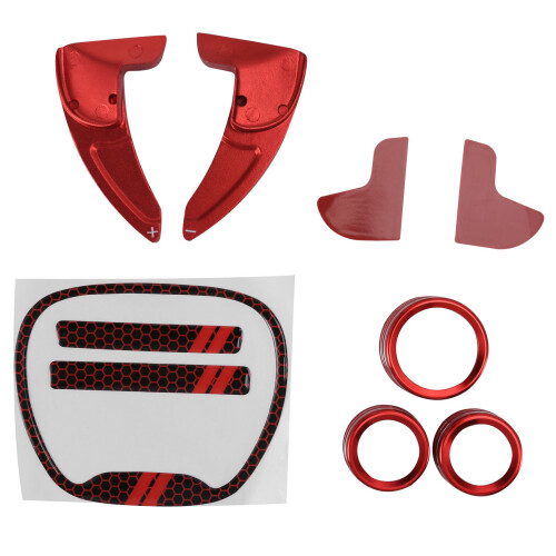 For  Challenger Charger Durango 2015-2020 Steering Wheel Shift Paddle+Emblem Kit+Air Conditioner  CD Button