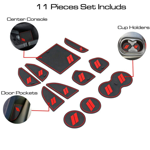 11Pcs/Set Customized Compatible for  Challenger 2015-2020 2021 Cup Door Center Console Liner Interior Accessories 1