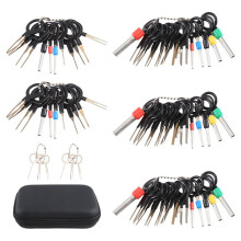 82 Stuks Terminal Extractor Removal Tool Kit Depinning Key Tool Set voor Auto-Huishoudelijke Apparaten, Draadconnectortool met Tas