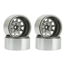 4PCS Deep Dish Wagon 1.9 Metal Beadlock Wheel Hub Rim for 1/10 RC Crawler Axial SCX10 90046 TRX4 RC4WD D90,2