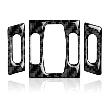 Auto Mittel Konsole Luft Klimaanlage AC Vent Cover Aufkleber Kohle Faser Zier Leiste für - 5 Series E60 2004-2010 ZubehöR