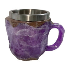 Imitation Mineral Crystal Coffee Cup Luxury Imitation Mineral Colored Crystal Mug Translucent Coffee Cup Home Office