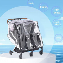 Regenschutz für Doppelkinderwagen, Wetterschutz für Doppelkinderwagen für Nebeneinander Stehende Sitze, Zwillingskinderwagen, Baby Outdoor