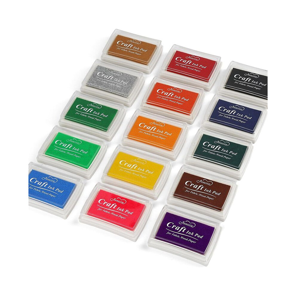 15 Colors Ink Pads, Washable Finger Stamp Pad For Kids Diy, Paper, Wood Fabric, Scrapbooking, Rubber Stamps 4711076803186