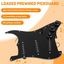 Single Coil SSS Elgitarr Pickup Pickup Laddad FörtråDad Skrapplatta 11 HåL 3 Skikt För ST SQ Gitarr