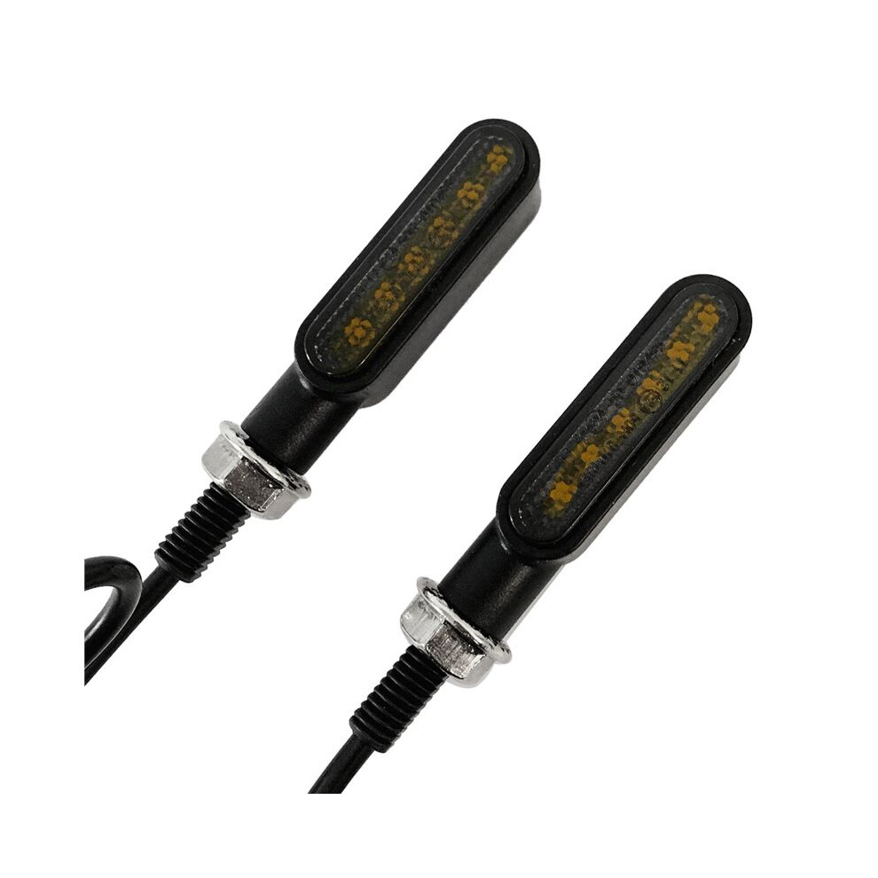 2Pcs Motorcycle Dynamic Turn Signals 6Led Motorcycle Blinkers Indicators For Motorbike Scooter Motorcycle Accessories Amber/Light 4712837621087