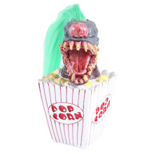 Clown Sculpture, Halloween Clown Decoration, Popcorn Clown Scary Clown Statue Resin Clown From Space Green