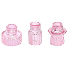 Taper Glass Candlestick Holders Candle Holders for Table Centerpieces, Wedding Decor and Party C