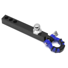Metal Trailer Tow Hook for 1/10 RC Crawler TRX4 -6 Axial SCX10 90046 Redcat Upgrade Parts,Black+