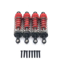Amortiguador de Choque de Metal de 4 Piezas para 124019 124018 144001 Accesorios de ActualizacióN de Repuestos de AutomóVil RC, Rojo