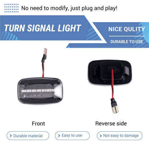2Pcs Car Dynamic LED Side  Light Indicatore di Direzione per  Land  70 80100 Series 2