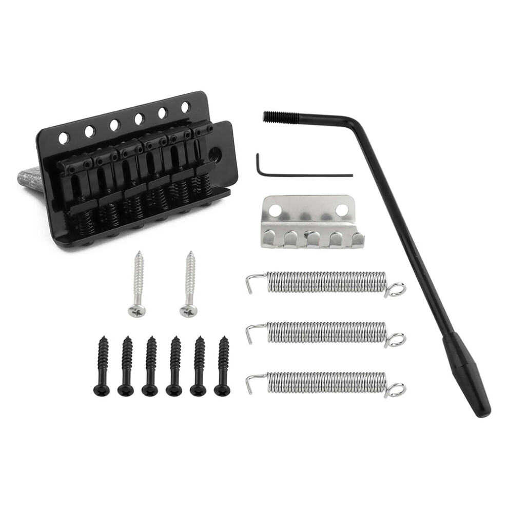6 String Electric Guitar Tremolo Bridge With Whammy Bar For Strat Squier Style Guitar Black 4711622377390