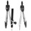 Geometry Compass Set 10Pcs School Maths Protractor Set Rulers for Student Maths and Engineering in Carry Case, Gray 3