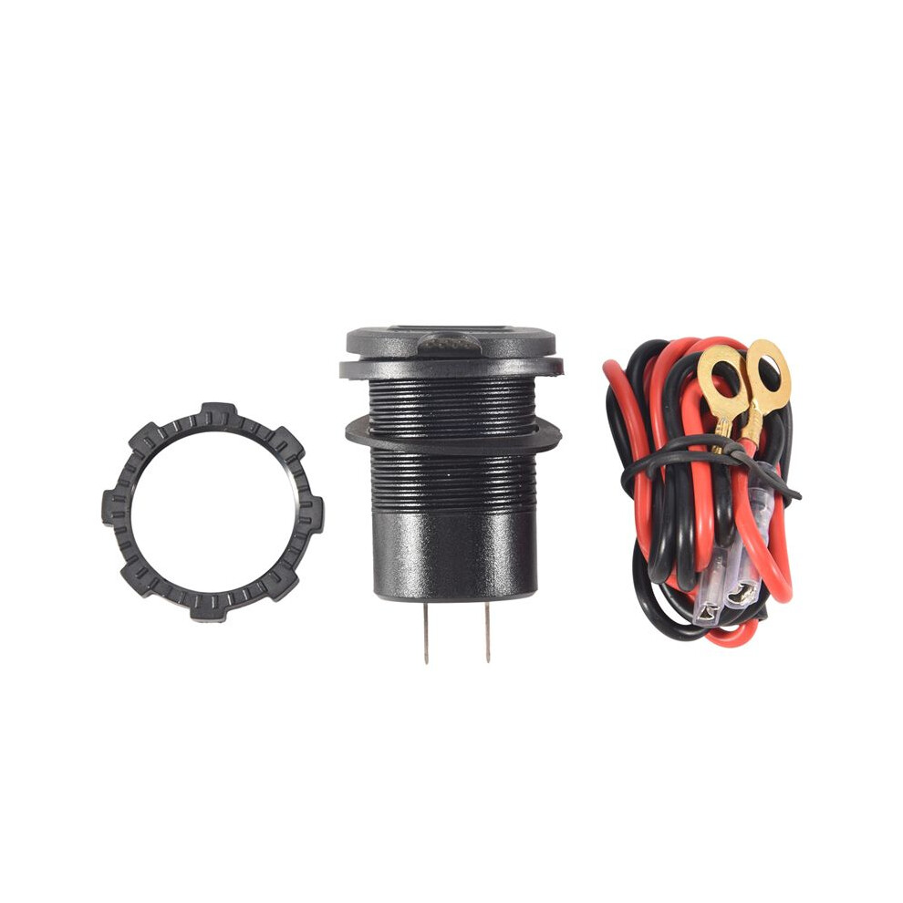 Pd Type C 48W Dual Usb Car Charger Socket, Qc 3.0 Car Fast Charger With Voltmeter And For Boat Truck Rv, Red 6034107143500